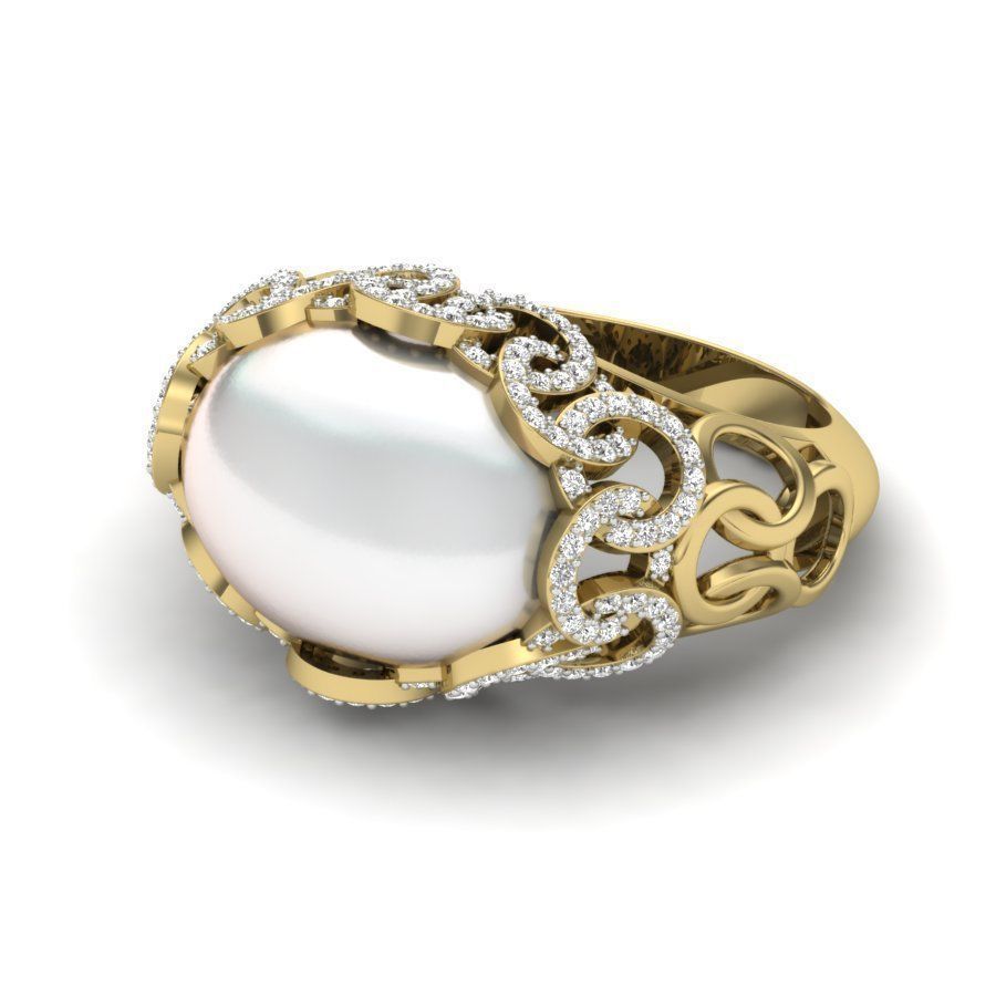 Women cocktail ring 3dm render detail 3D print model 3D print model_4