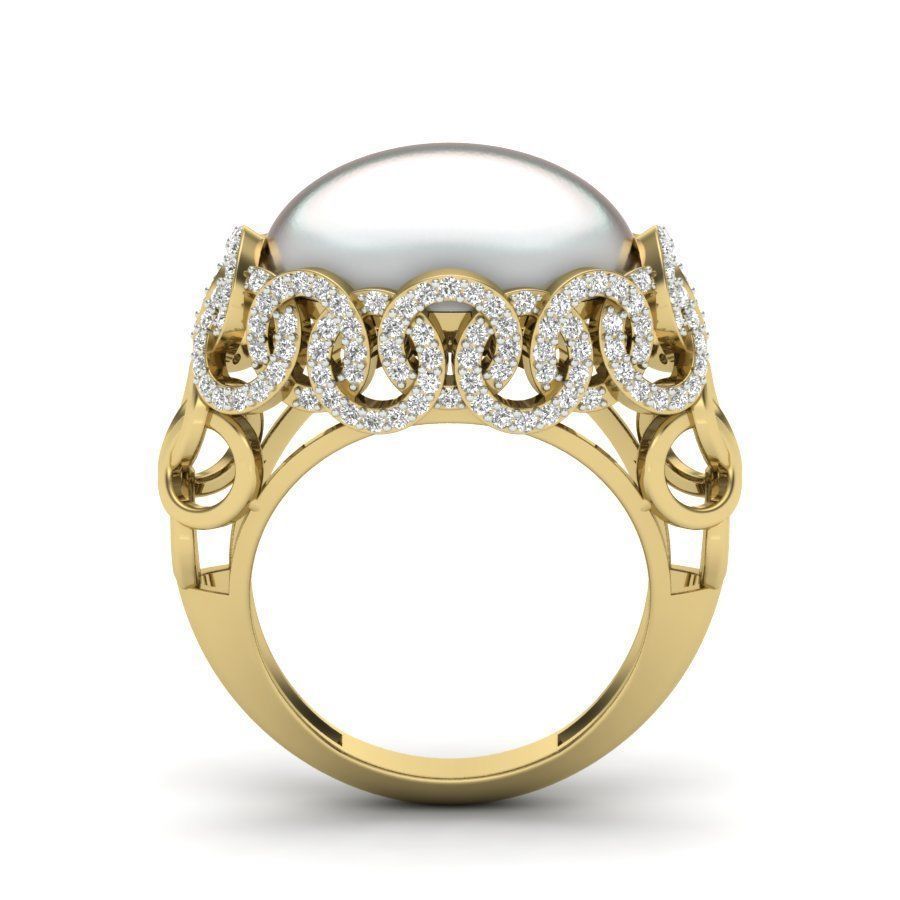 Women cocktail ring 3dm render detail 3D print model 3D print model_2