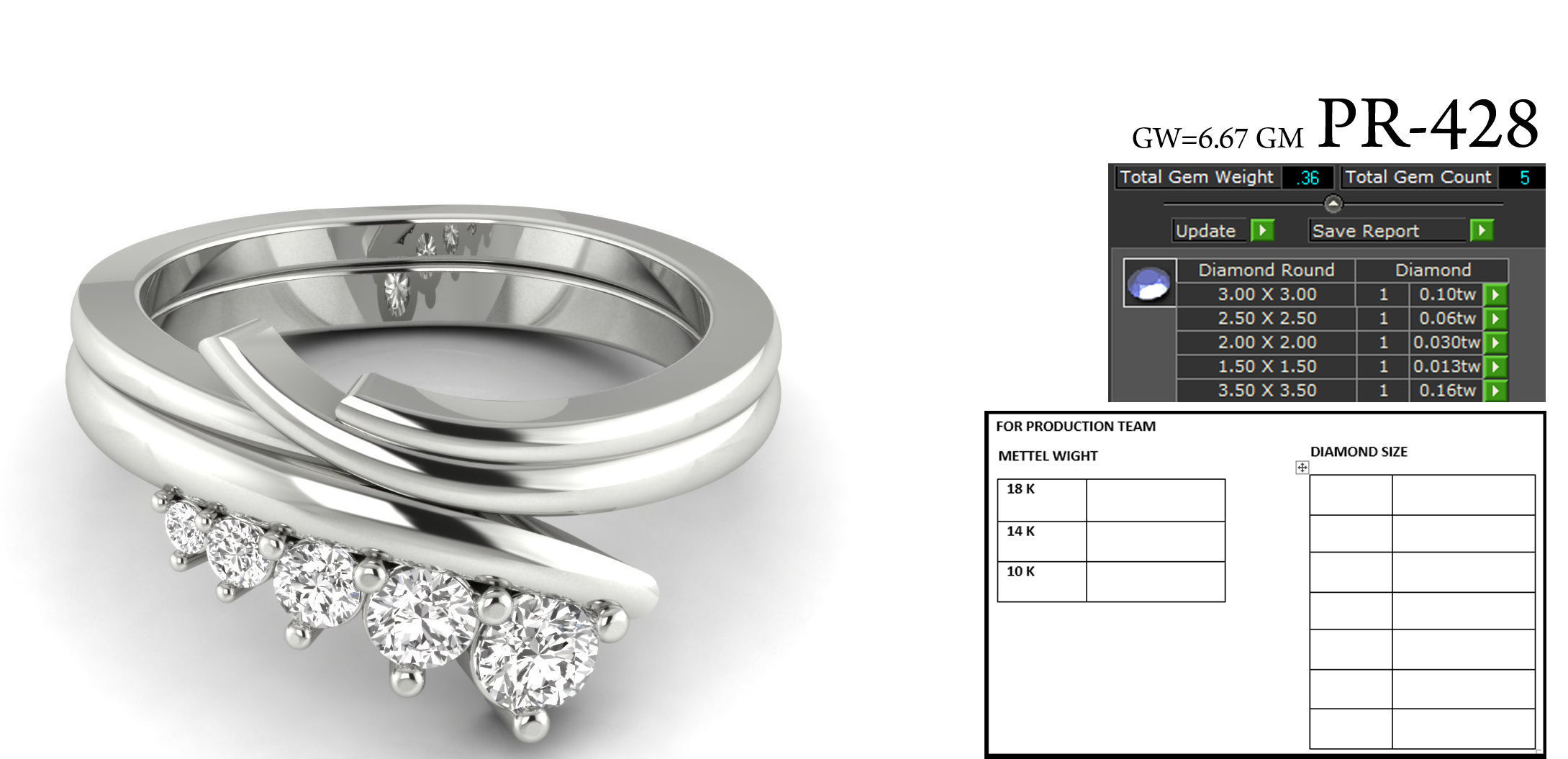 Women ring 3dm render detail 3D print model 3D print model_5