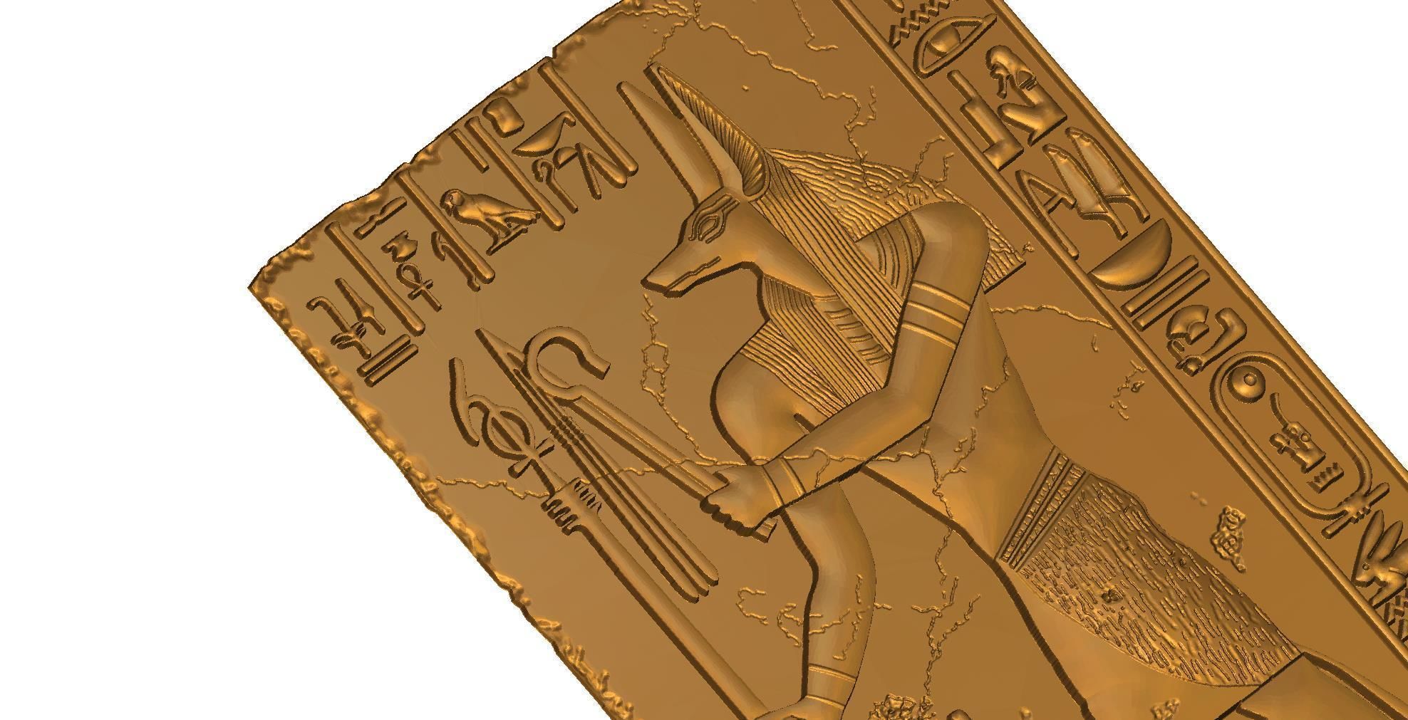 Anubis ancient egyptian hieroglyph 3D print model_3