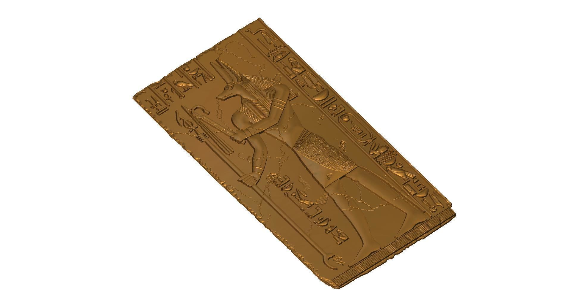 Anubis ancient egyptian hieroglyph 3D print model_1
