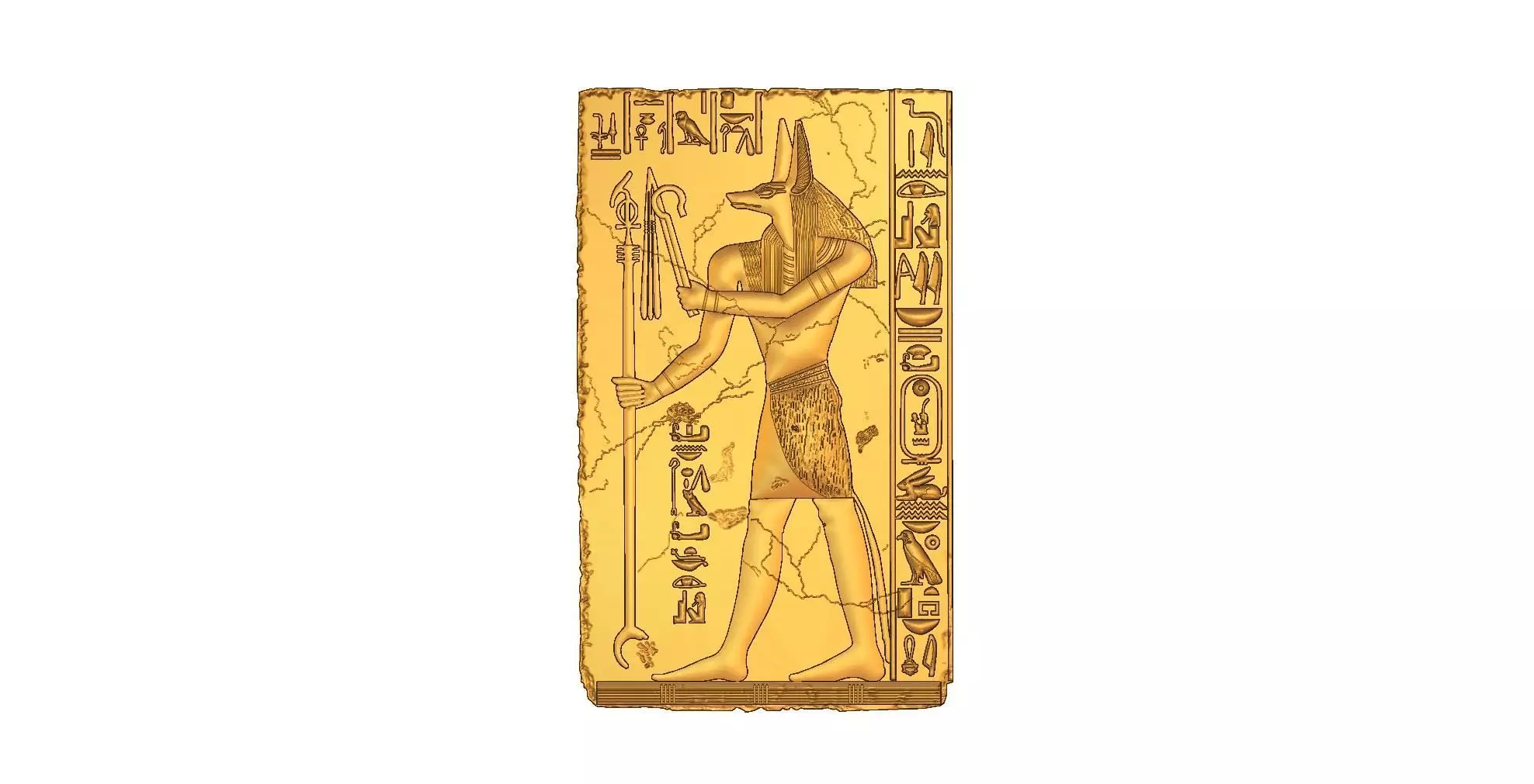 Anubis ancient egyptian hieroglyph 3D print model_0