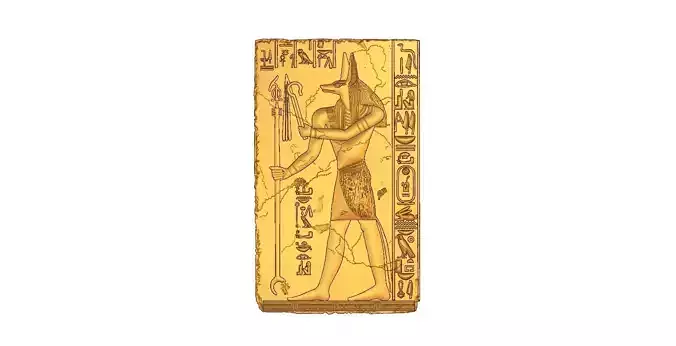 Anubis ancient egyptian hieroglyph 3D print model