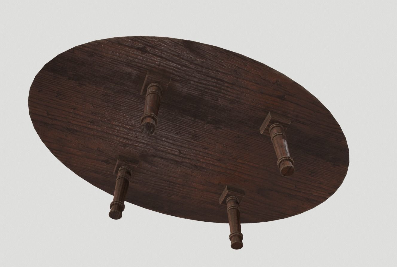 Marble Table 16 PBR Low-poly 3D model_2