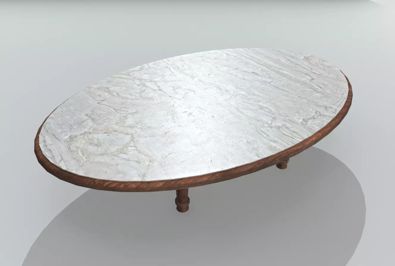 Marble Table 16 PBR Low-poly 3D model_0