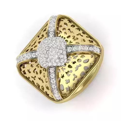 Women cocktail ring 3dm render detail 3D print model