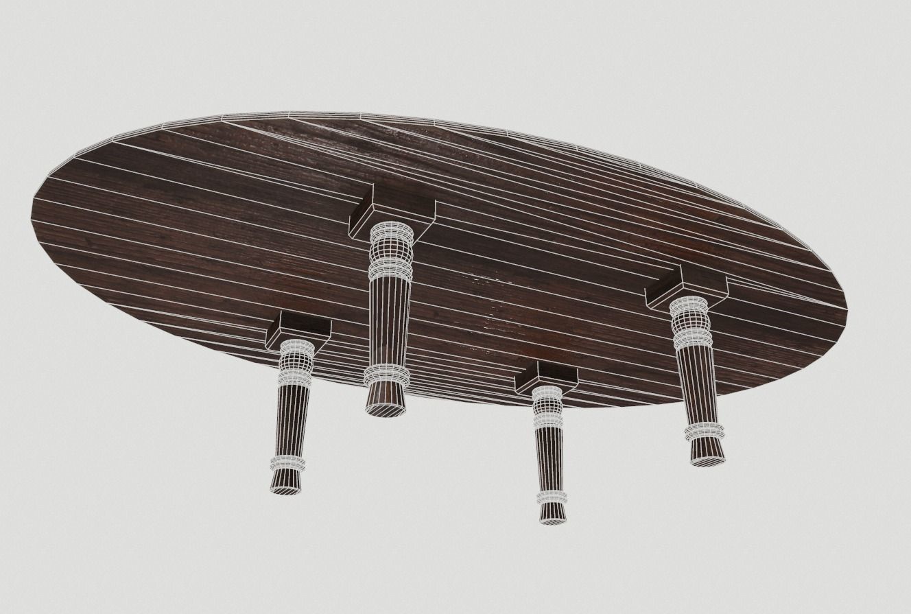 Marble Table 17 PBR Low-poly 3D model_4