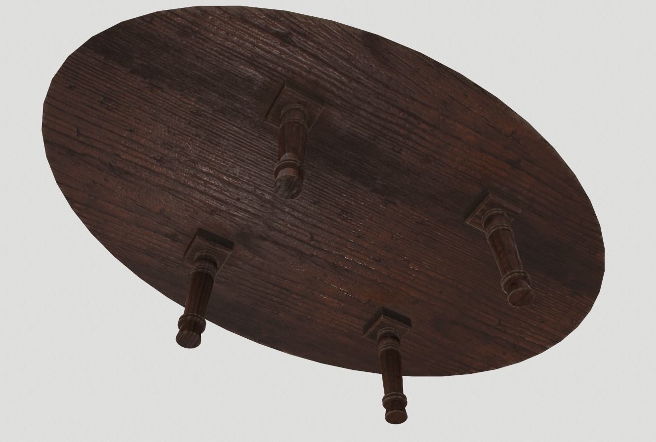 Marble Table 17 PBR Low-poly 3D model_3