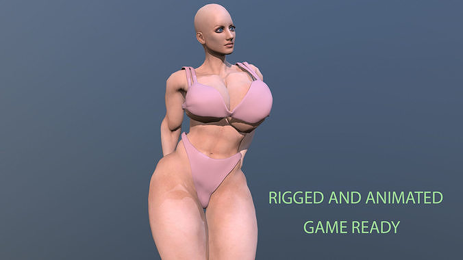 Hot Athletic Female model  Low-poly 3D model