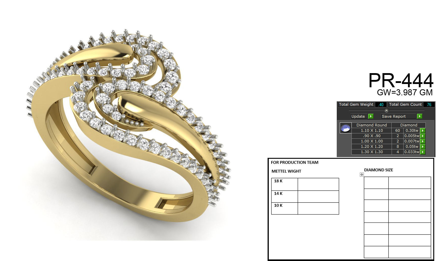 Women ring 3dm render detail 3D print model 3D print model_5