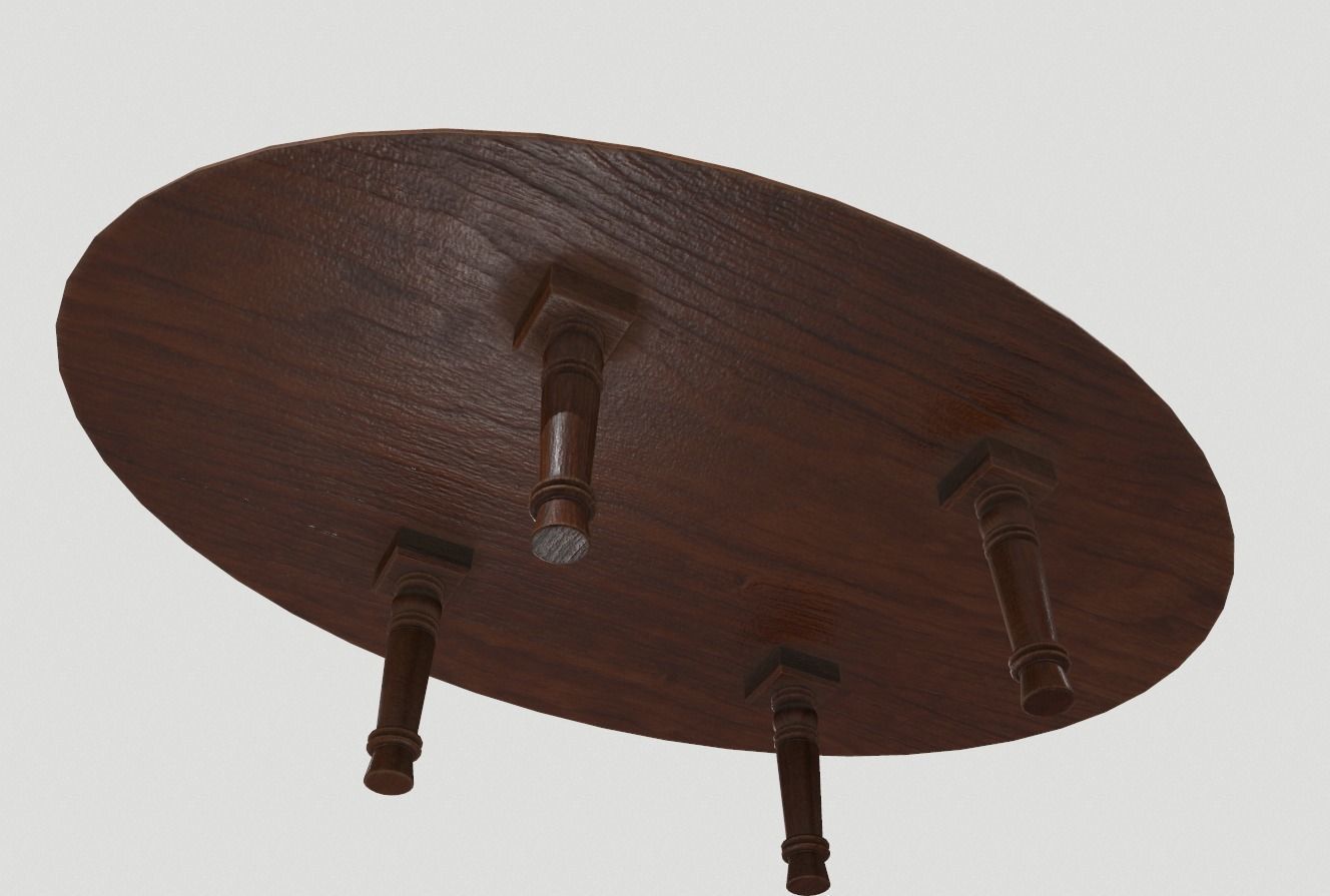 Marble Table 20 PBR Low-poly 3D model_3