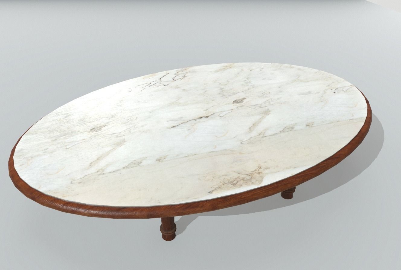 Marble Table 20 PBR Low-poly 3D model_2