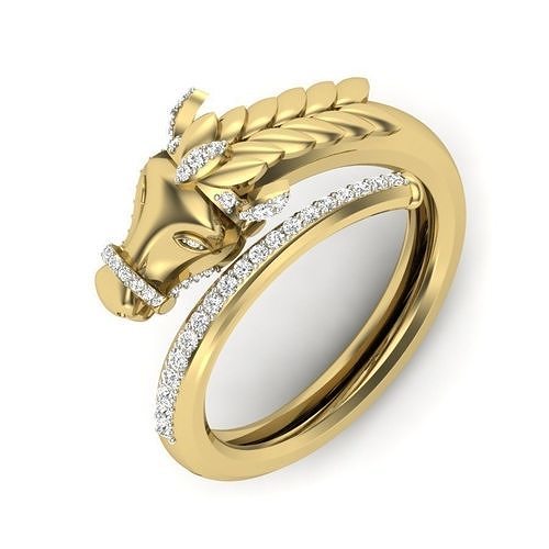 Women horse ring 3dm render detail 3D print model