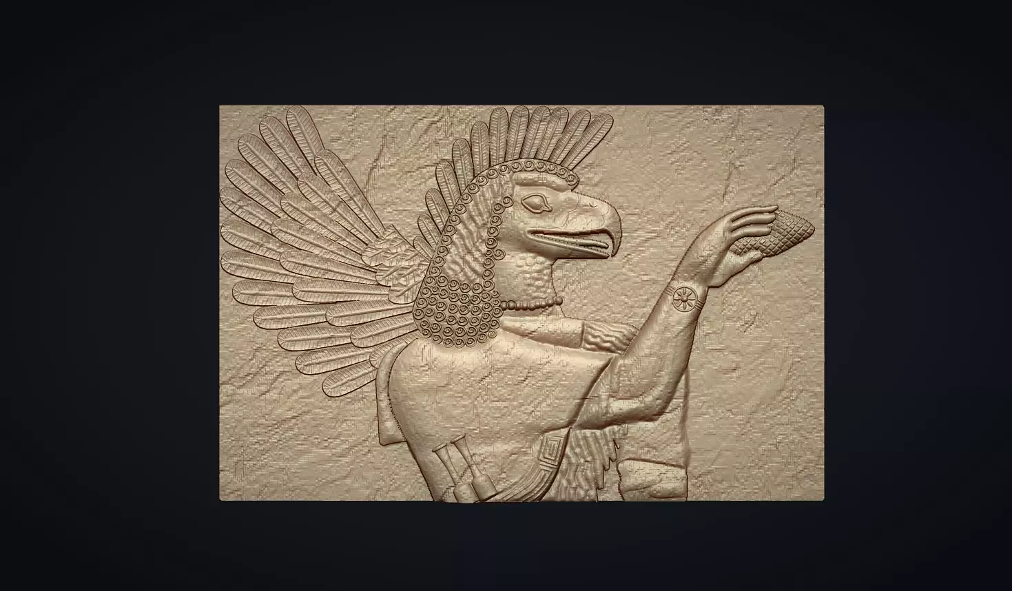 Ancient Assyrian Palace Relief from Nineveh 3D print model
