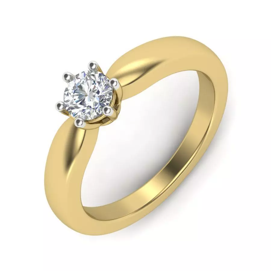 Women solitaire ring 3dm detail 3D print model 3D print model_0