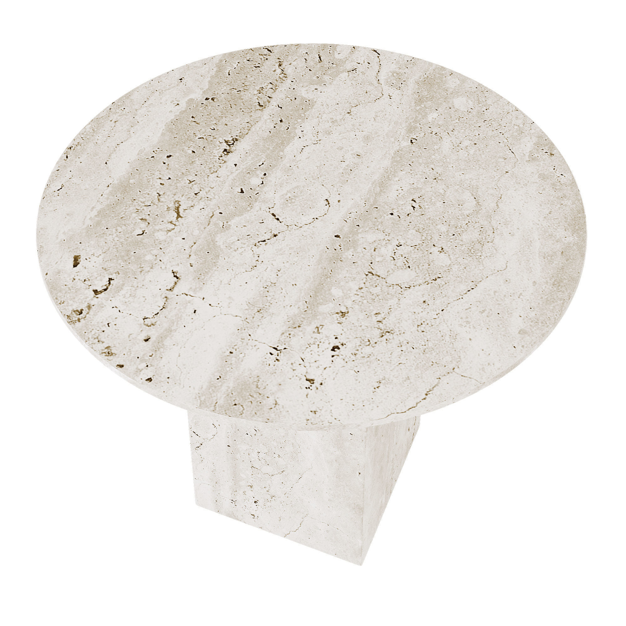 OUK 2 marble dining table at Low-poly 3D model_2