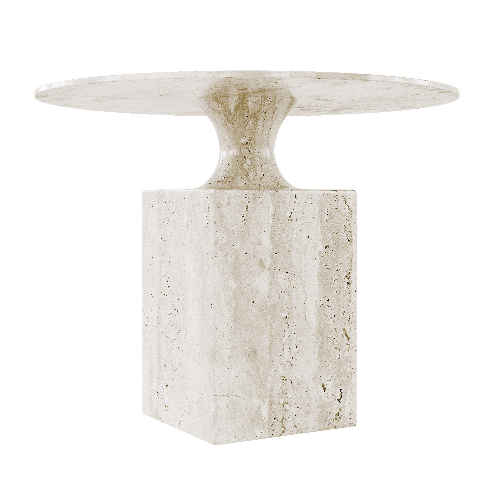 OUK 2 marble dining table at Low-poly 3D model_1