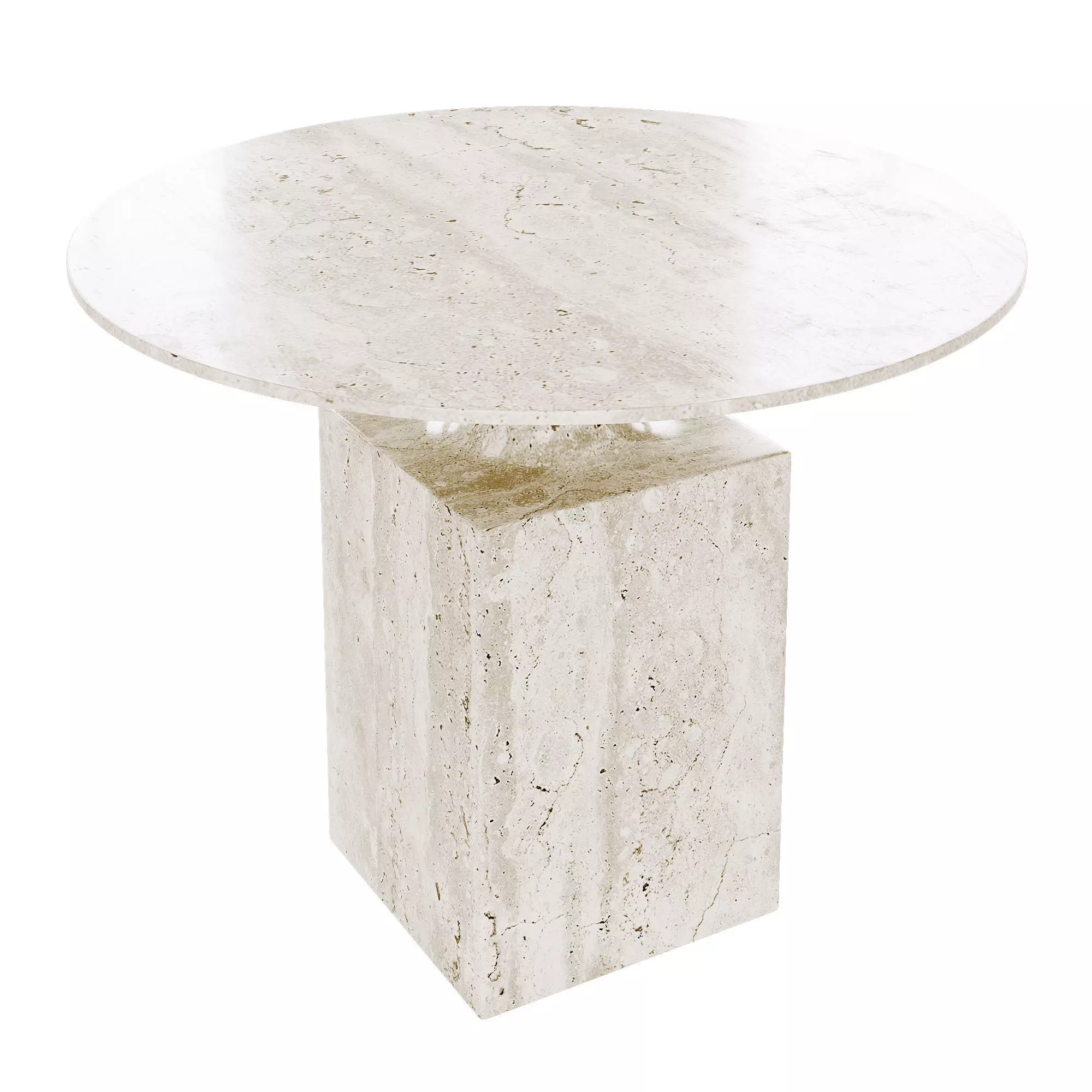 OUK 2 marble dining table at Low-poly 3D model_0