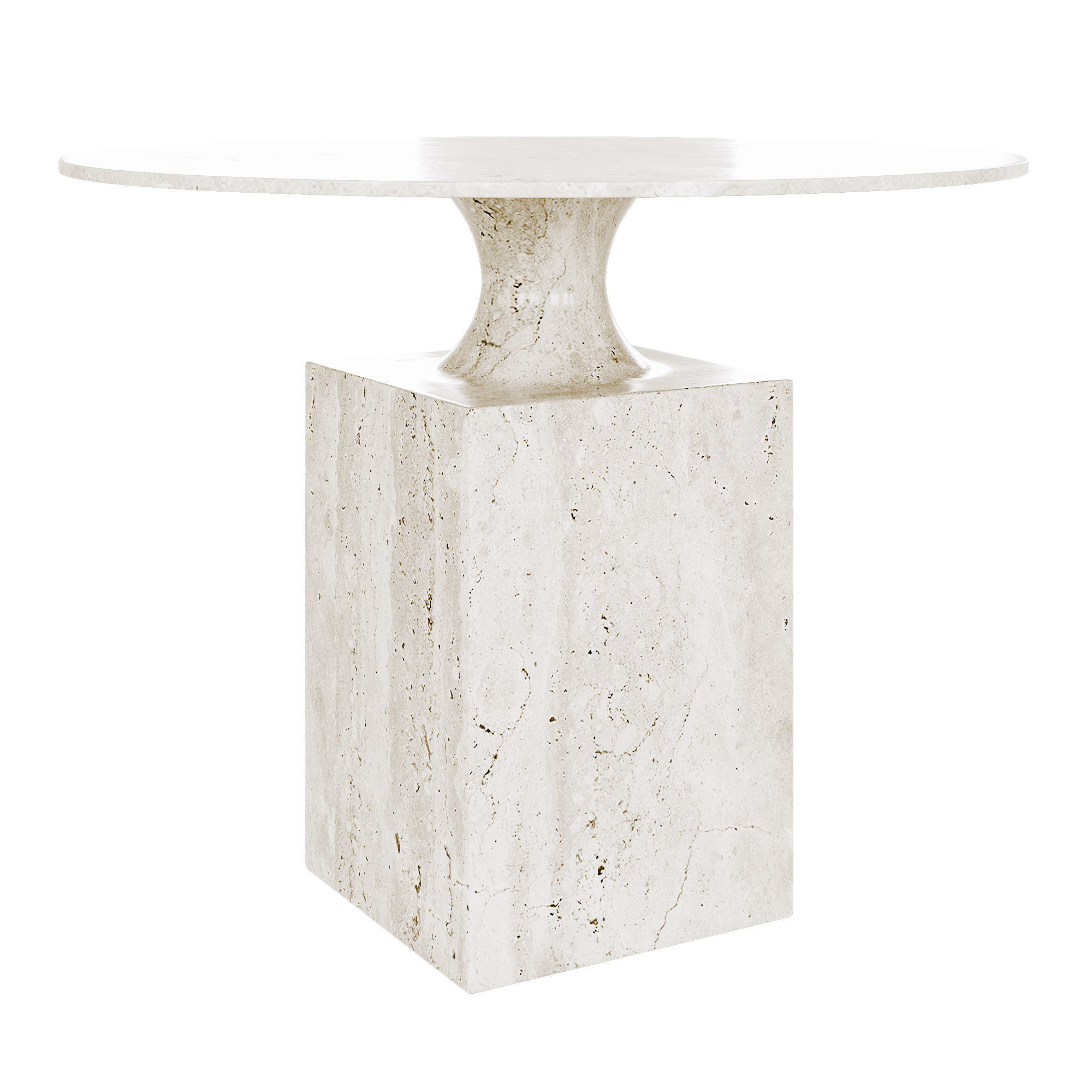 OUK 2 marble dining table at Low-poly 3D model_3