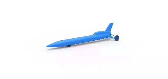 Blue Flame jet car 3D print model