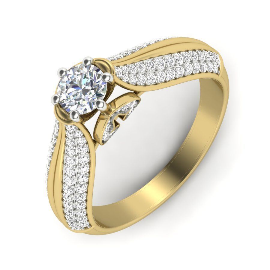 Women solitaire ring 3dm detail 3D print model 3D print model