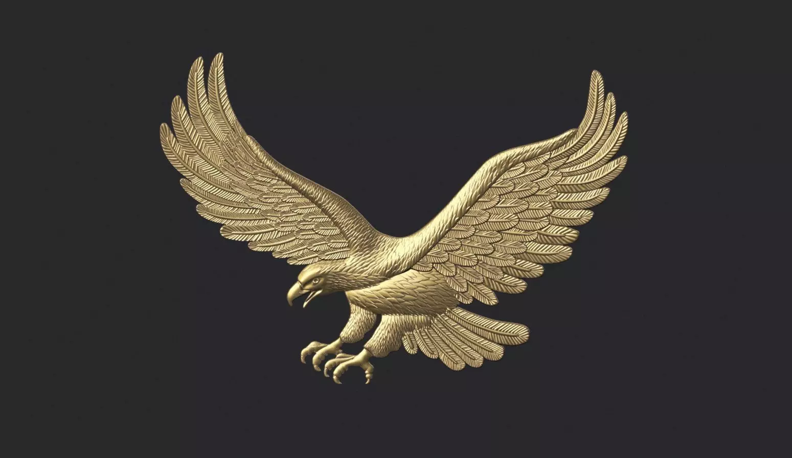 Eagle Bas Relief for CNC or 3D Print STL 3D print model_0