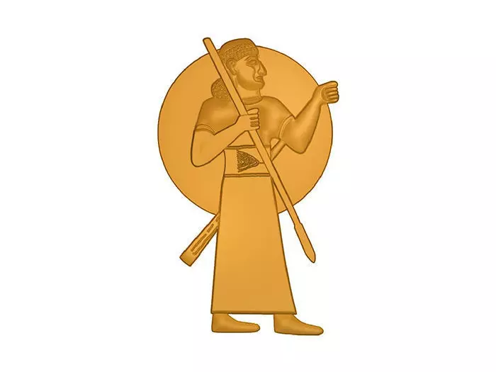 Hittites warrior 3d stl model for cnc Carving 3D print model_0