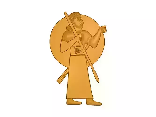Hittites warrior 3d stl model for cnc Carving 3D print model