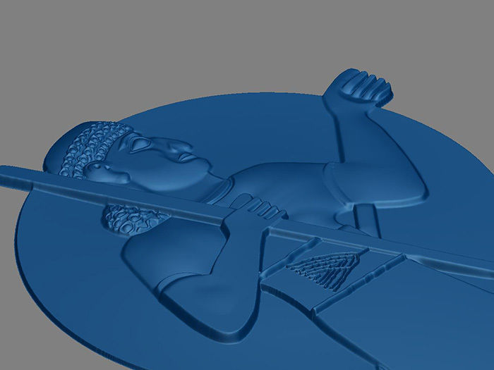 Hittites warrior 3d stl model for cnc Carving 3D print model_2