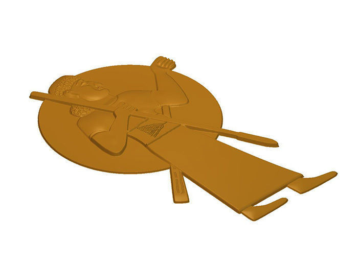Hittites warrior 3d stl model for cnc Carving 3D print model_1