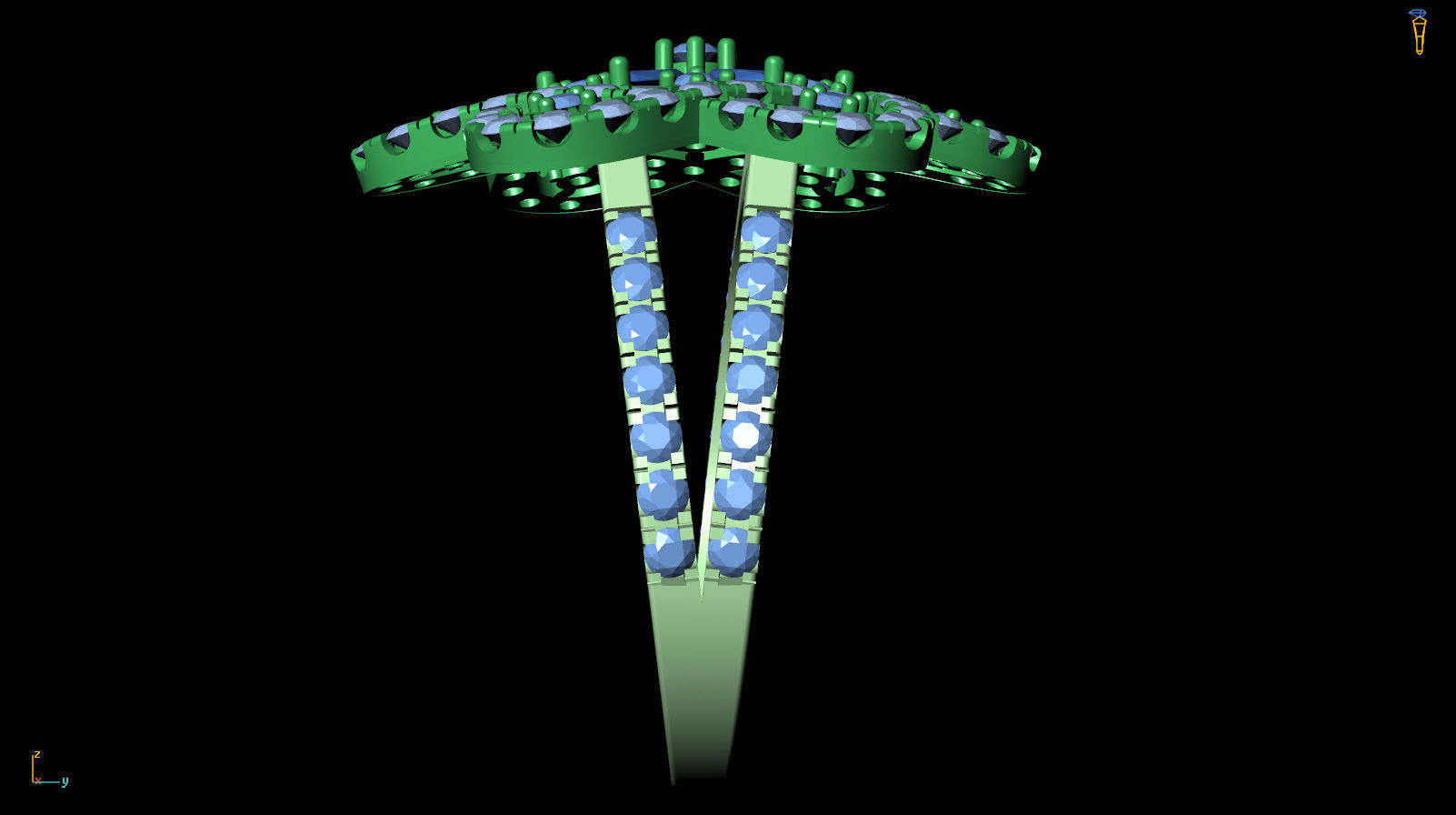 Ring  Flower of David  Ring R F 0027 3D print model_5