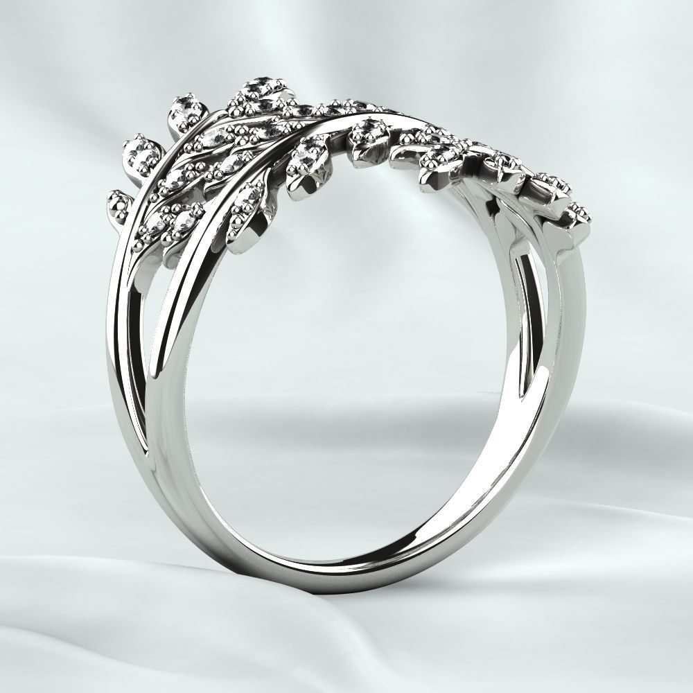 Branch Tree Gold Ring 3D print model_14