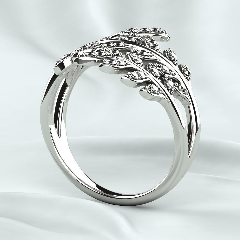 Branch Tree Gold Ring 3D print model_16