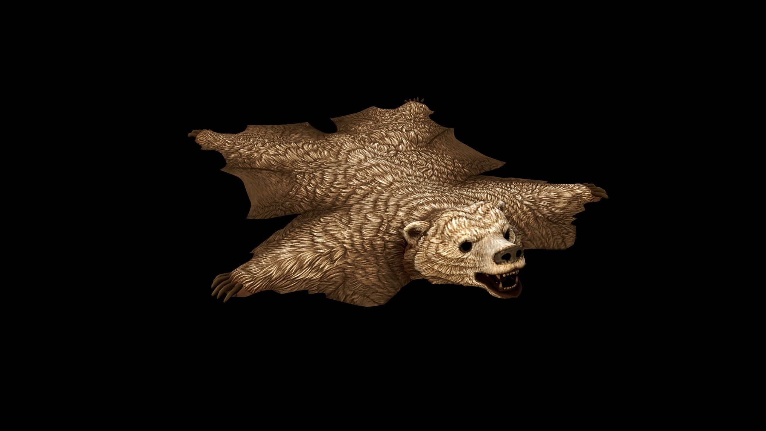 Bear Rug - PBR - Textured Low-poly 3D model_2