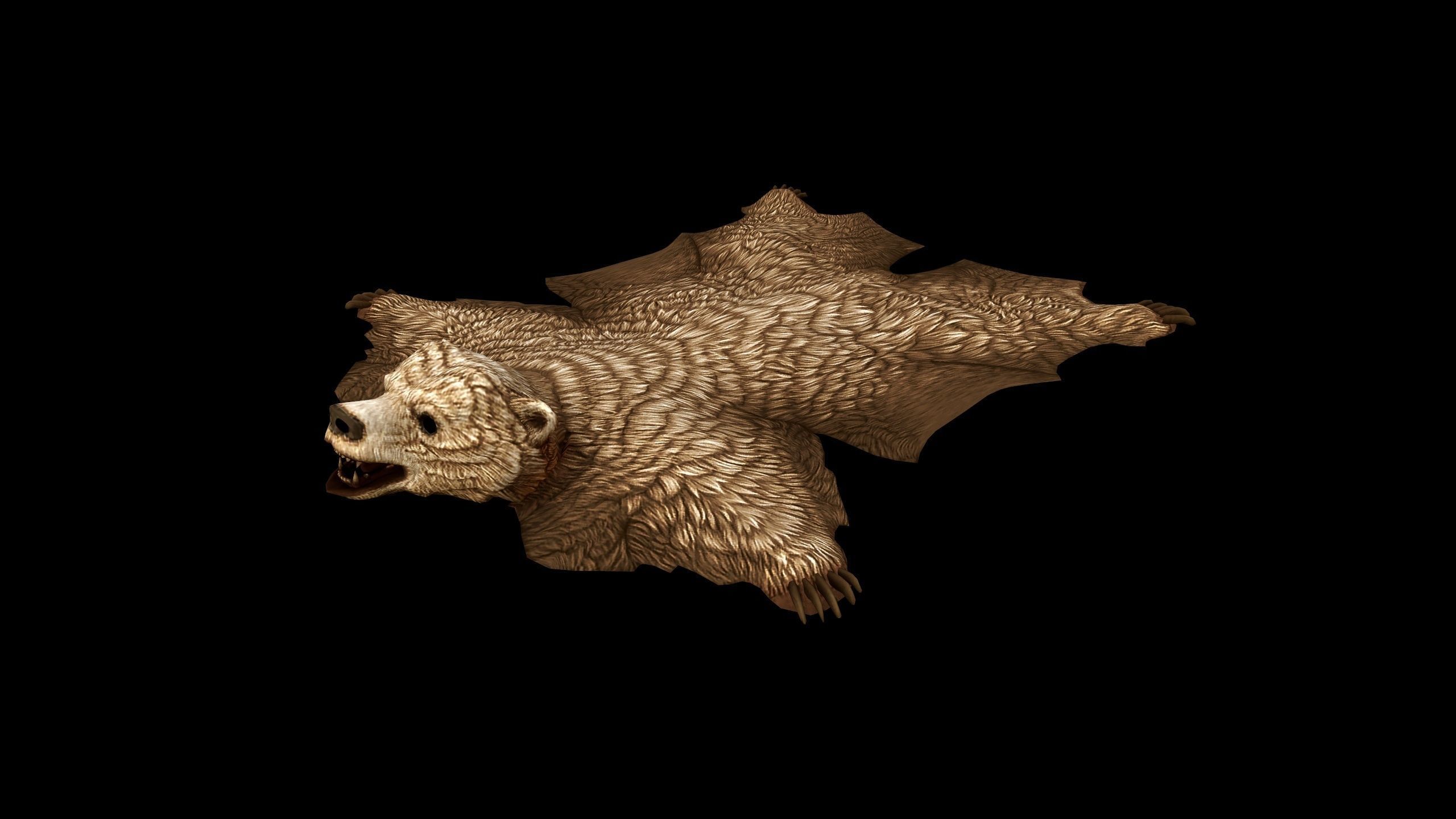 Bear Rug - PBR - Textured Low-poly 3D model_10