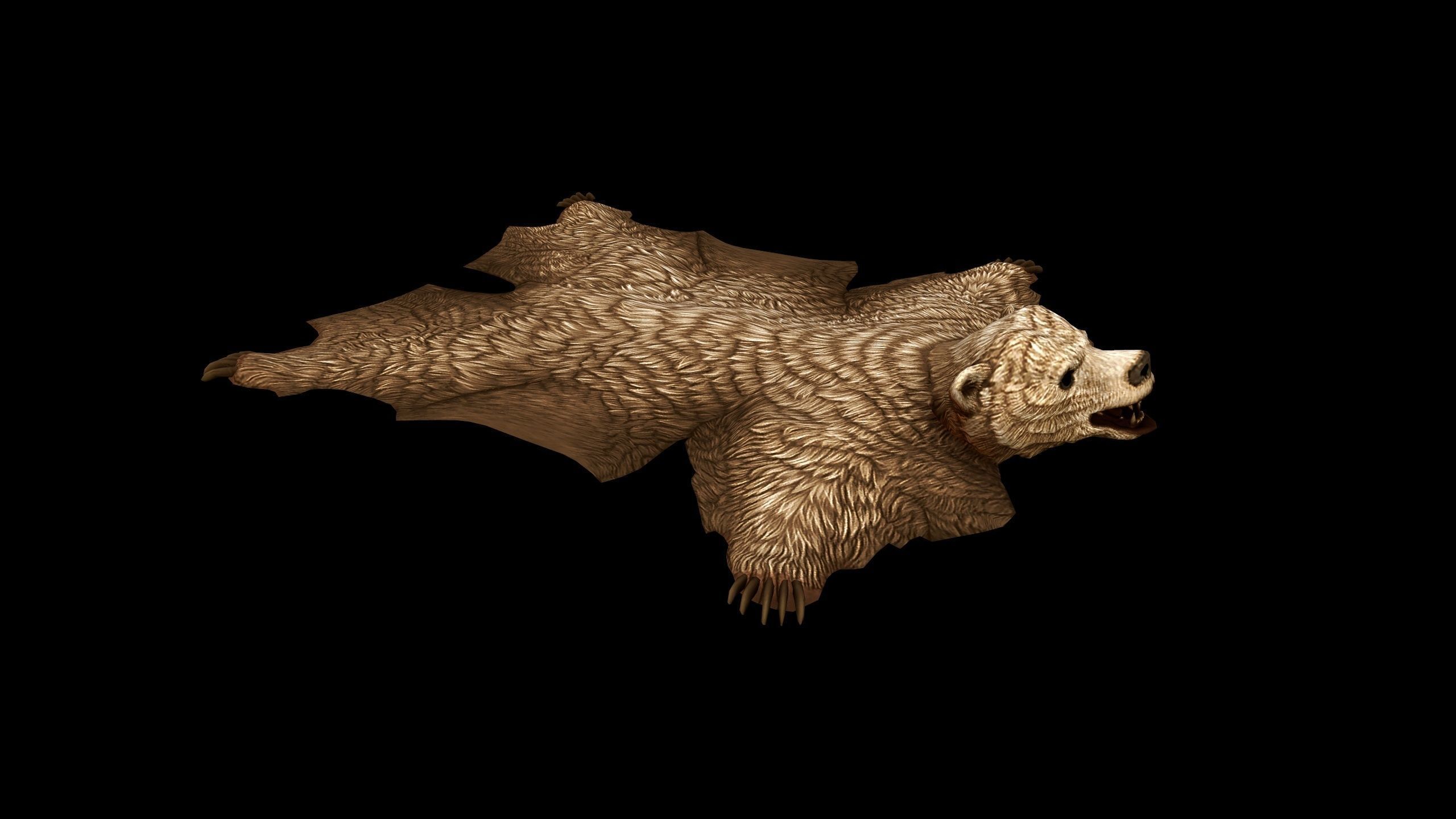 Bear Rug - PBR - Textured Low-poly 3D model_3
