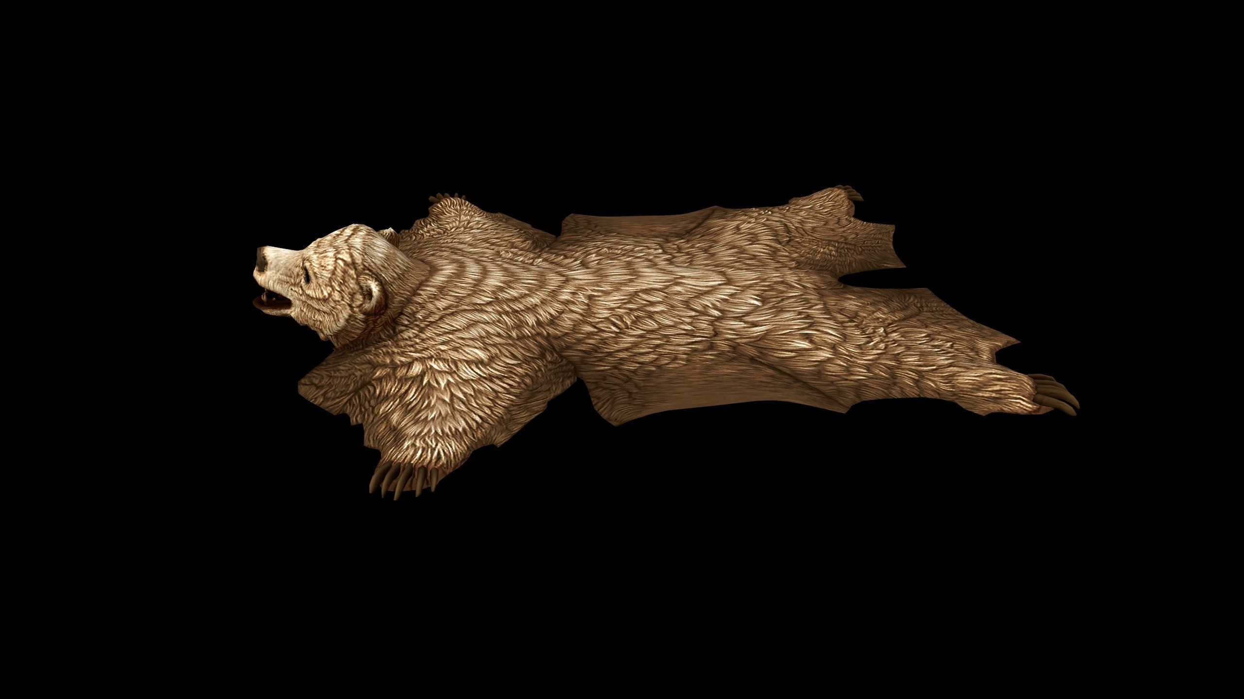 Bear Rug - PBR - Textured Low-poly 3D model_9