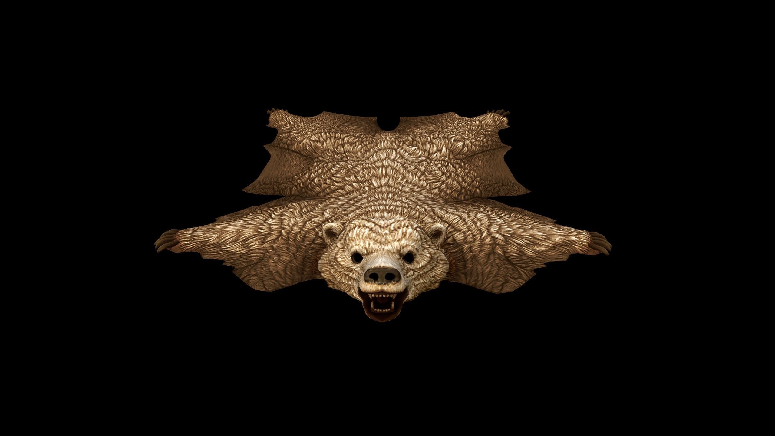 Bear Rug - PBR - Textured Low-poly 3D model_12