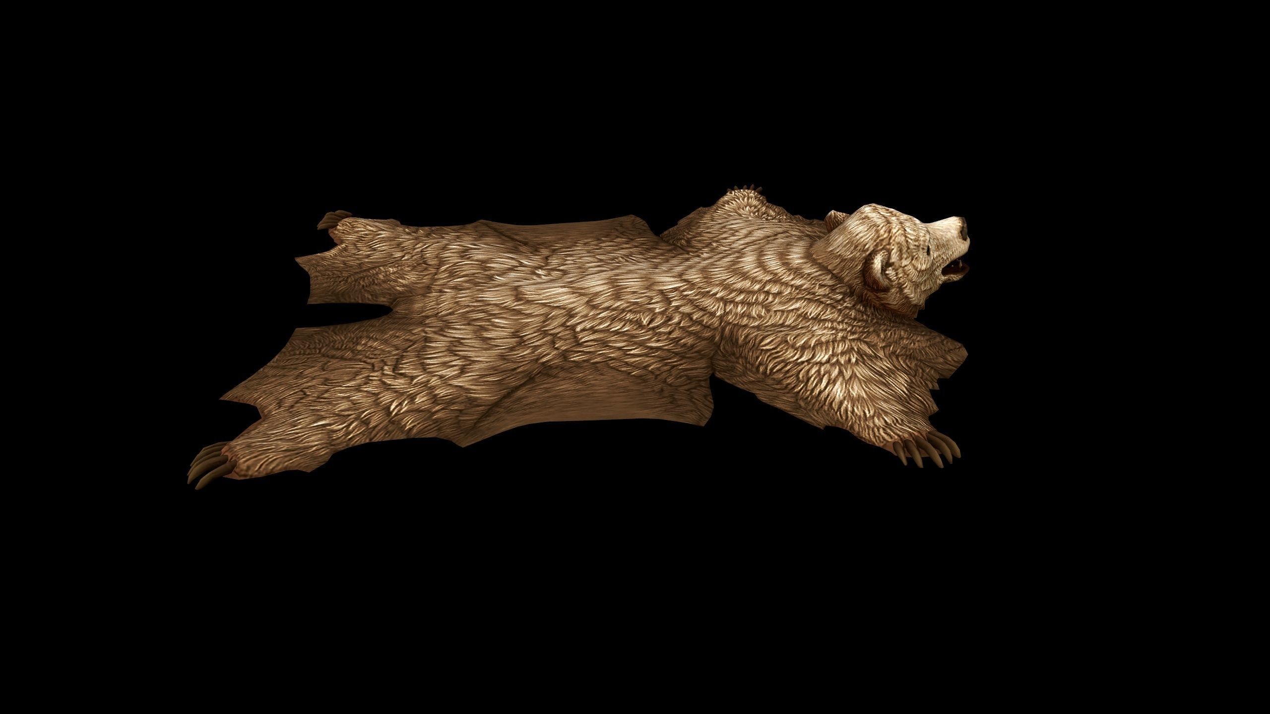 Bear Rug - PBR - Textured Low-poly 3D model_4