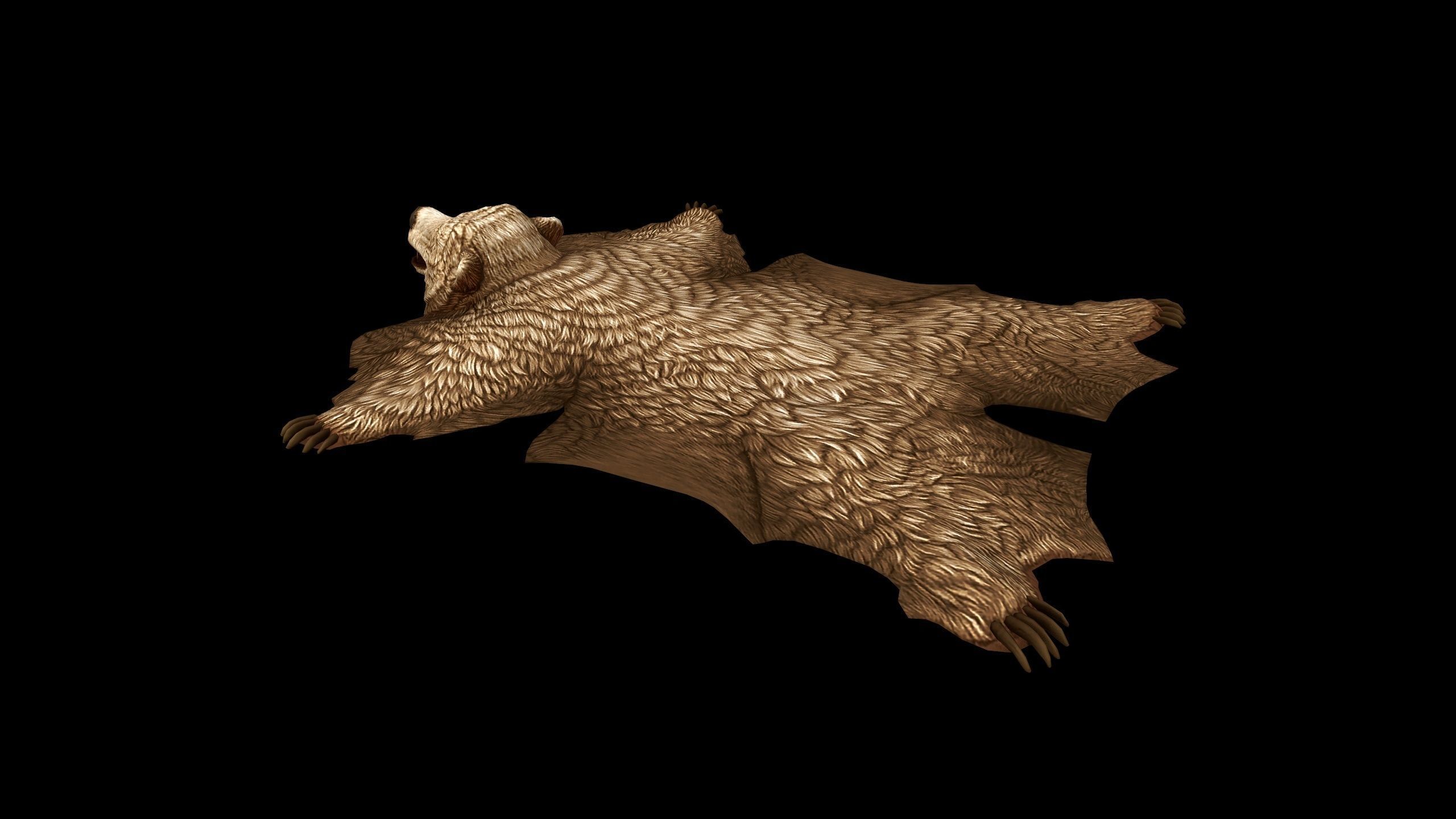 Bear Rug - PBR - Textured Low-poly 3D model_8
