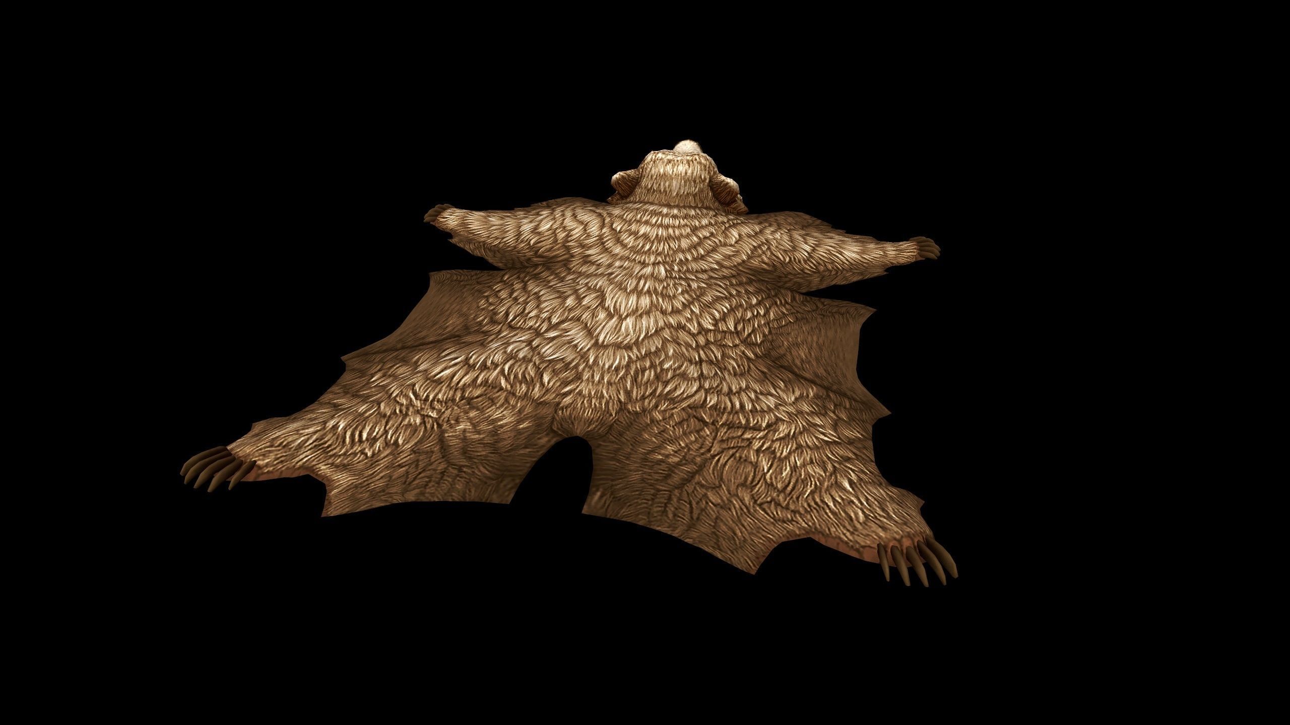 Bear Rug - PBR - Textured Low-poly 3D model_6