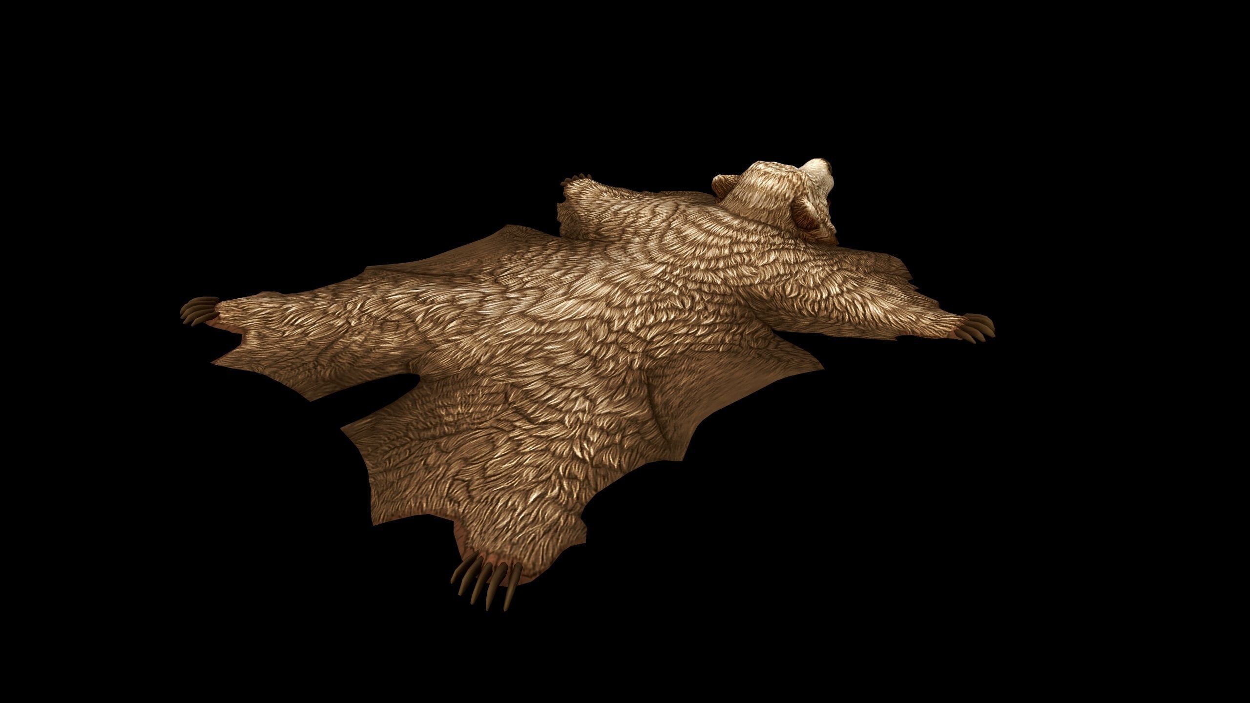 Bear Rug - PBR - Textured Low-poly 3D model_5