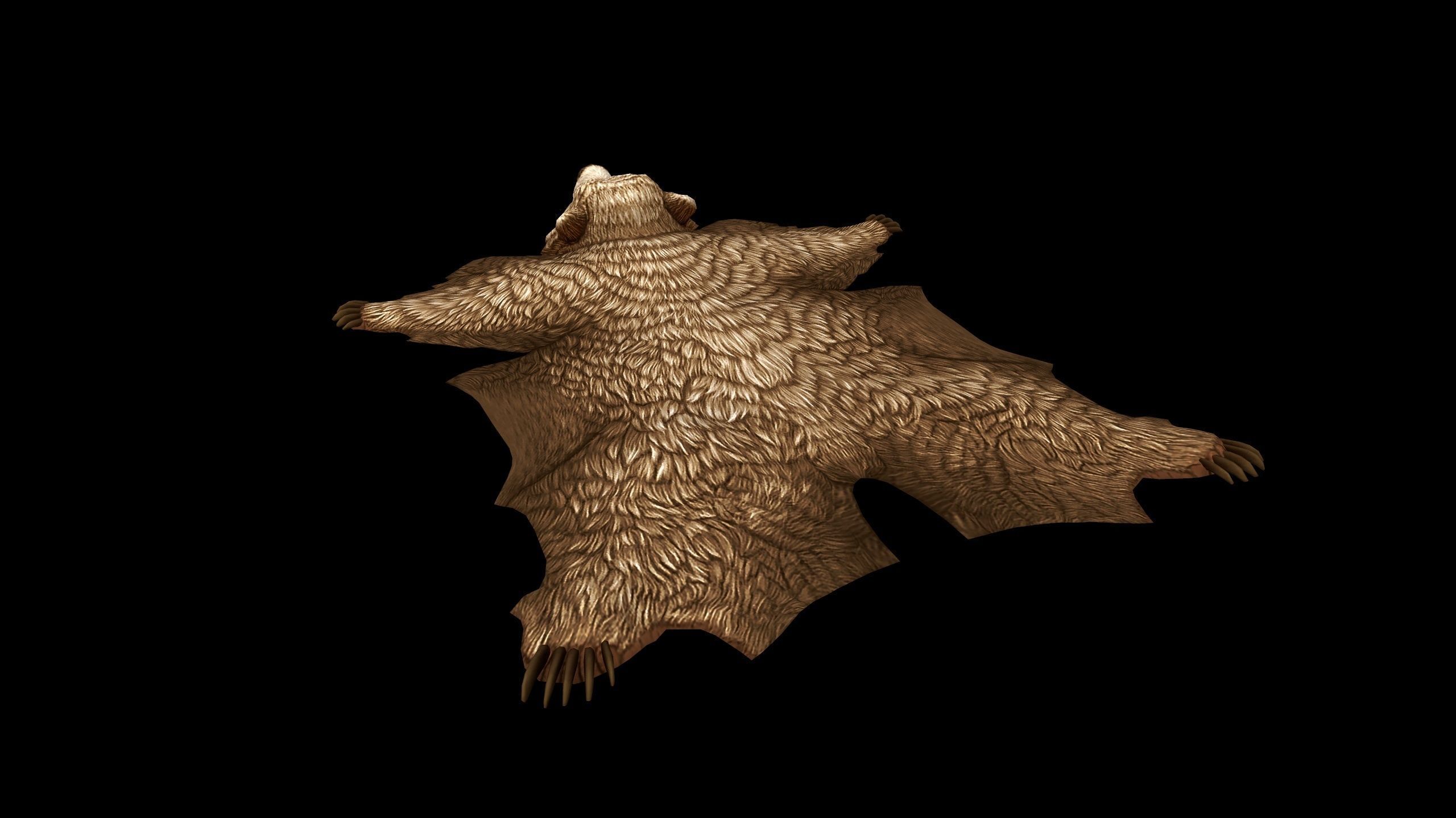 Bear Rug - PBR - Textured Low-poly 3D model_7