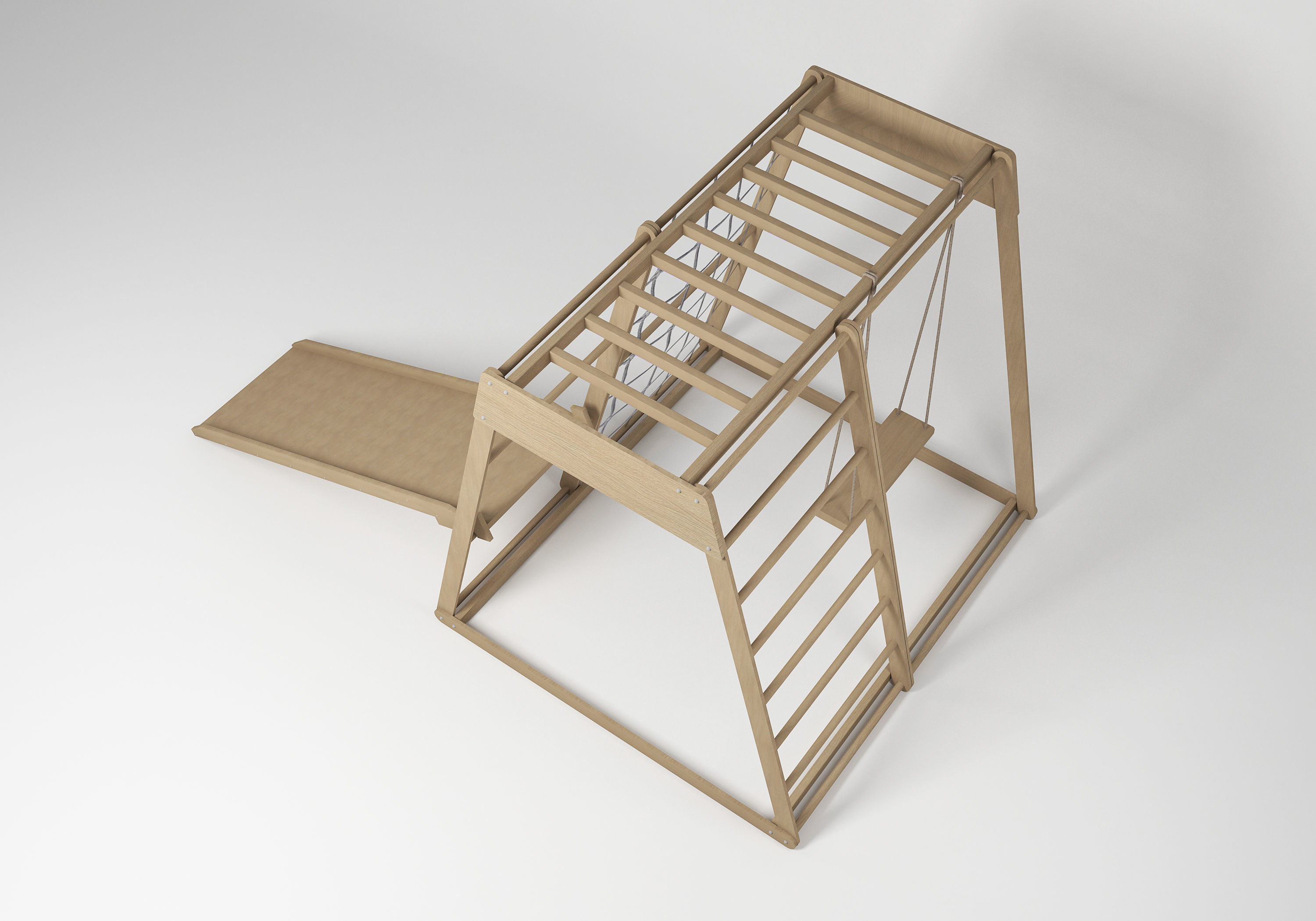 Children Indoor Climbing Swing Slide Combination 3D model_8