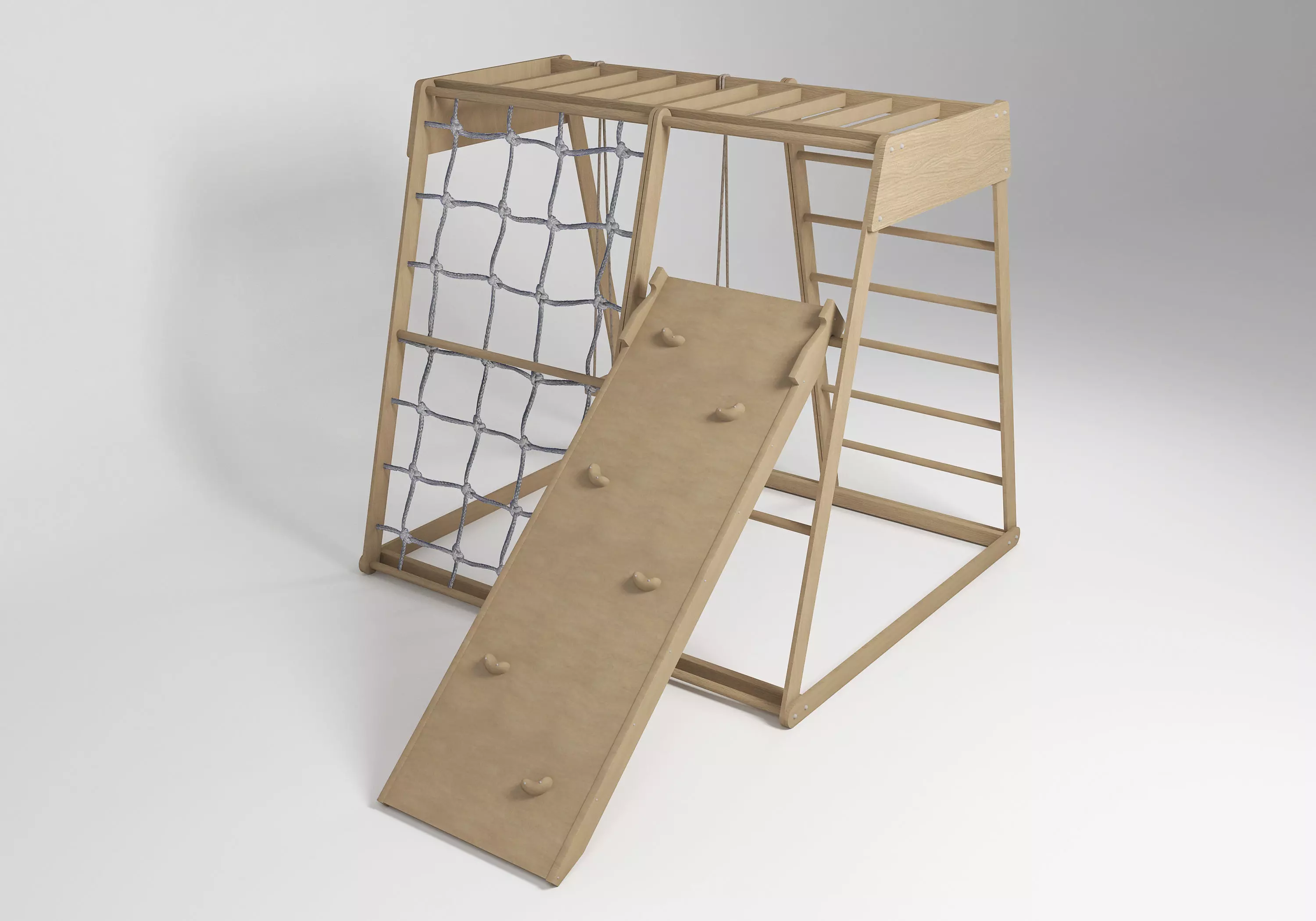 Children Indoor Climbing Swing Slide Combination 3D model_0