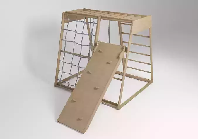 Children Indoor Climbing Swing Slide Combination 3D model