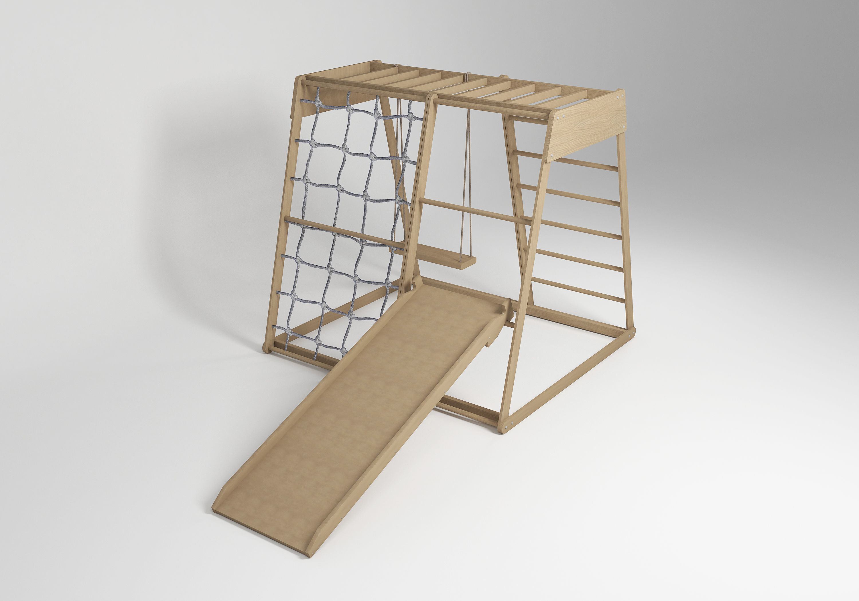 Children Indoor Climbing Swing Slide Combination 3D model_6