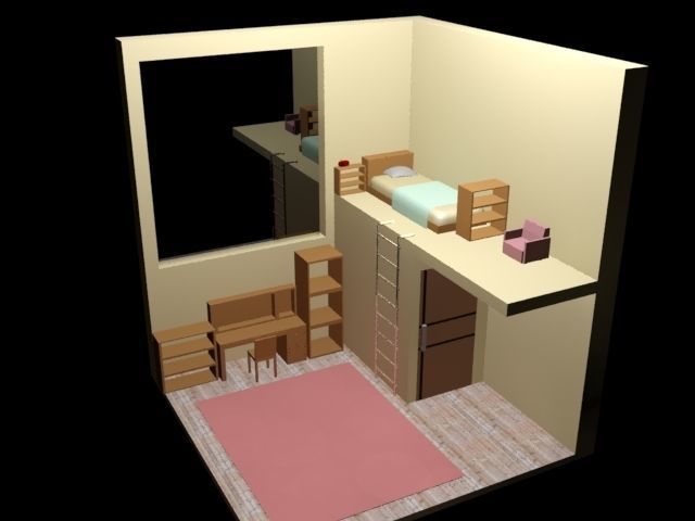 living room 3D model_1