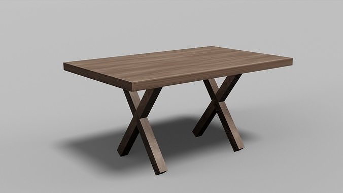 Low-poly Wooden Table Free 3D model