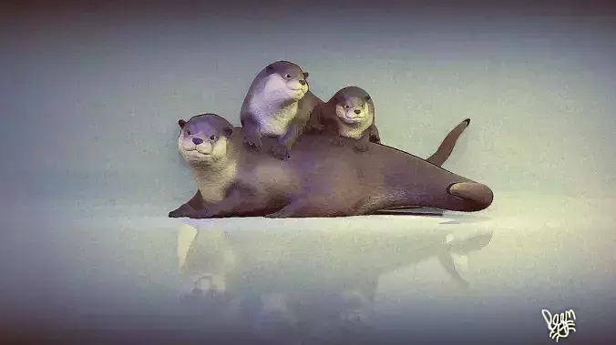 otters three